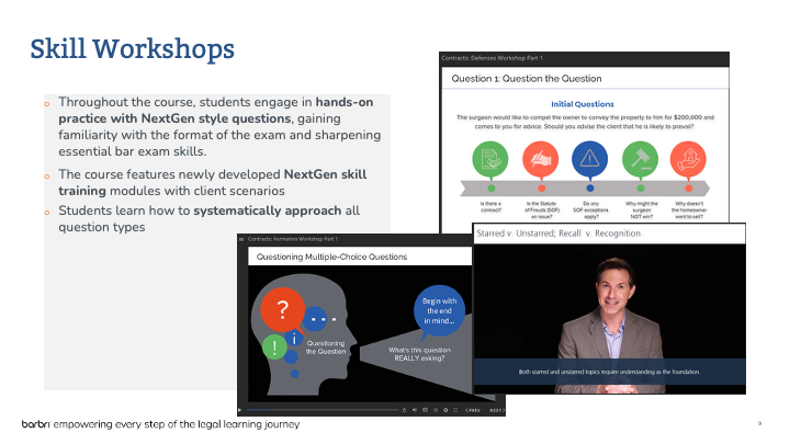 Example of Skills Workshops with video screenshots as well